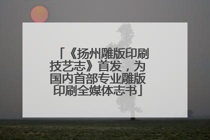 《扬州雕版印刷技艺志》首发，为国内首部专业雕版印刷全媒体志书