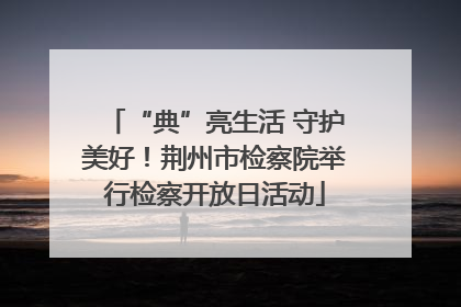 “典”亮生活 守护美好！荆州市检察院举行检察开放日活动