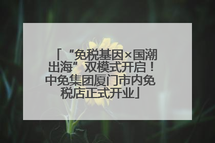 “免税基因×国潮出海”双模式开启！中免集团厦门市内免税店正式开业