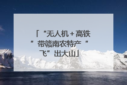 “无人机＋高铁”带赣南农特产“飞”出大山