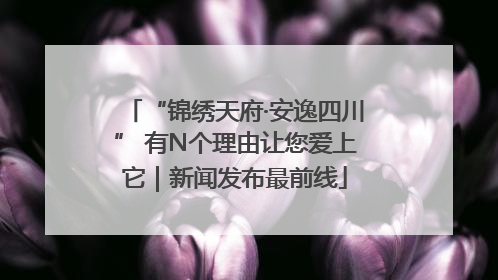 “锦绣天府·安逸四川” 有N个理由让您爱上它｜新闻发布最前线