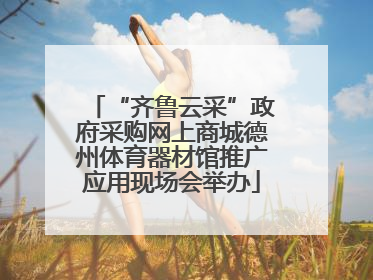 “齐鲁云采”政府采购网上商城德州体育器材馆推广应用现场会举办