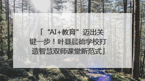 “AI+教育”迈出关键一步！叶县晨德学校打造智慧双师课堂新范式