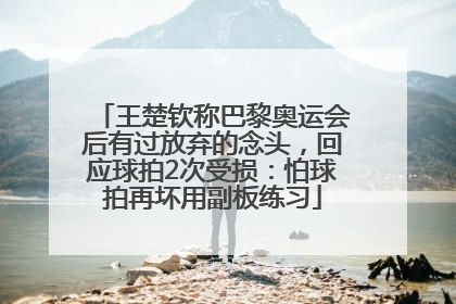 王楚钦称巴黎奥运会后有过放弃的念头，回应球拍2次受损：怕球拍再坏用副板练习