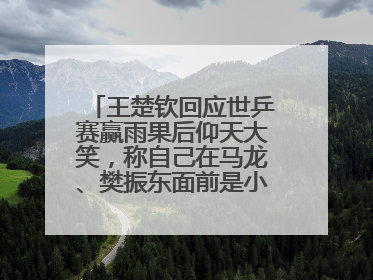 王楚钦回应世乒赛赢雨果后仰天大笑，称自己在马龙、樊振东面前是小孩，巴黎奥运被孙颖莎带着打