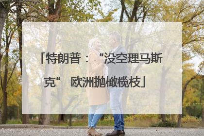 特朗普：“没空理马斯克” 欧洲抛橄榄枝