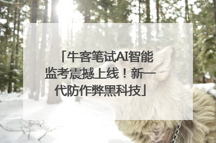 牛客笔试AI智能监考震撼上线！新一代防作弊黑科技