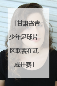 甘肃省青少年足球片区联赛在武威开赛