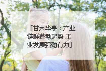 甘肃华亭：产业链群蓬勃起势 工业发展强劲有力