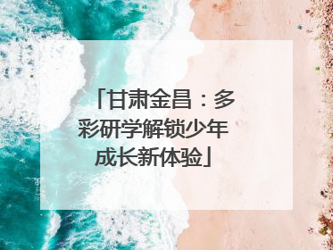 甘肃金昌：多彩研学解锁少年成长新体验