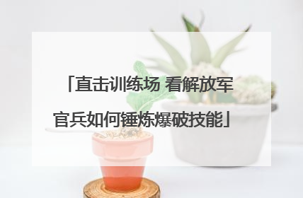 直击训练场 看解放军官兵如何锤炼爆破技能