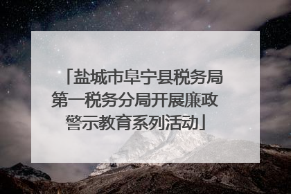 盐城市阜宁县税务局第一税务分局开展廉政警示教育系列活动
