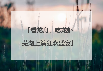 看龙舟、吃龙虾 芜湖上演狂欢盛宴