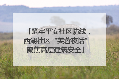 筑牢平安社区防线，西湖社区“芙蓉夜话”聚焦高层建筑安全