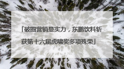 破圈营销显实力，东鹏饮料斩获第十六届虎啸奖多项殊荣