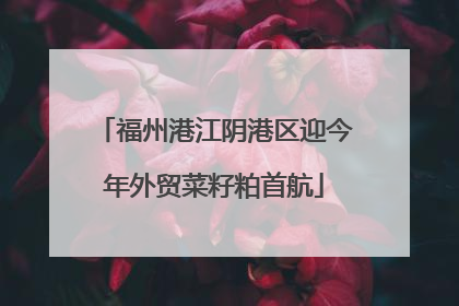 福州港江阴港区迎今年外贸菜籽粕首航