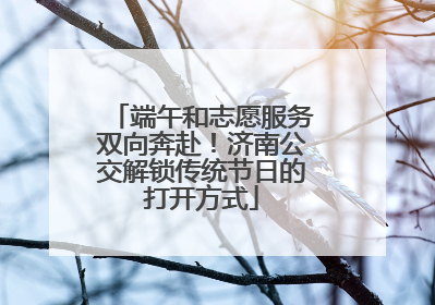 端午和志愿服务双向奔赴！济南公交解锁传统节日的打开方式