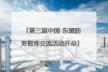 第三届中国-东盟防务智库交流活动开幕