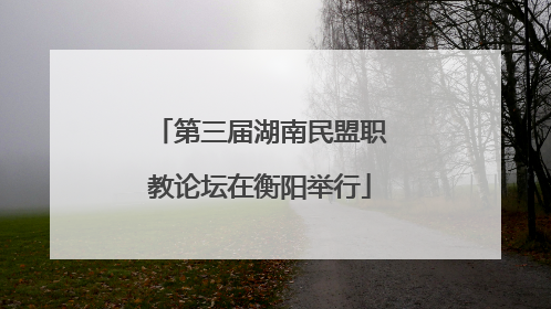 第三届湖南民盟职教论坛在衡阳举行