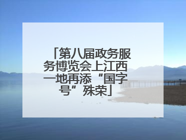 第八届政务服务博览会上江西一地再添“国字号”殊荣