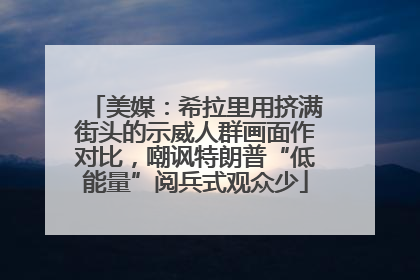 美媒：希拉里用挤满街头的示威人群画面作对比，嘲讽特朗普“低能量”阅兵式观众少