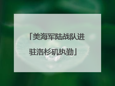 美海军陆战队进驻洛杉矶执勤