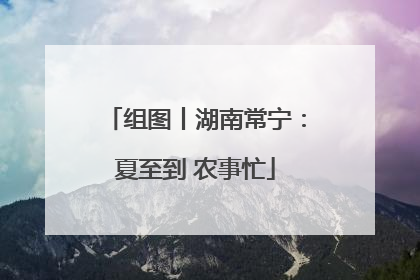 组图丨湖南常宁：夏至到 农事忙