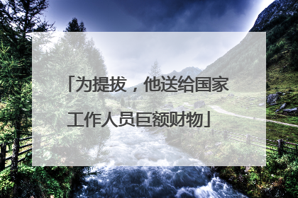 为提拔，他送给国家工作人员巨额财物