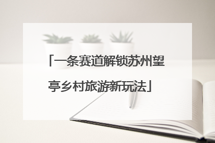 一条赛道解锁苏州望亭乡村旅游新玩法