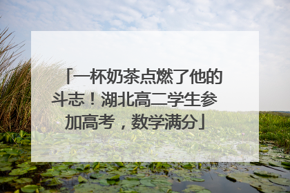 一杯奶茶点燃了他的斗志！湖北高二学生参加高考，数学满分