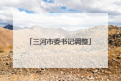 三河市委书记调整