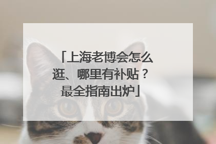 上海老博会怎么逛、哪里有补贴？最全指南出炉