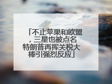 不止苹果和欧盟，三星也被点名 特朗普再挥关税大棒引强烈反应