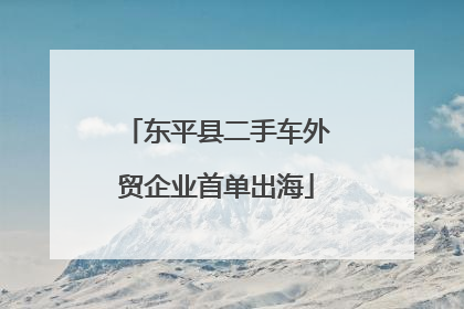 东平县二手车外贸企业首单出海