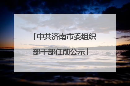 中共济南市委组织部干部任前公示