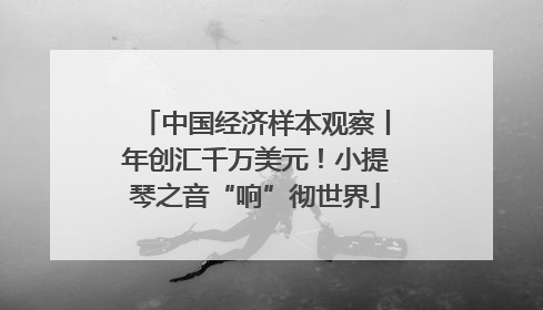 中国经济样本观察丨年创汇千万美元！小提琴之音“响”彻世界