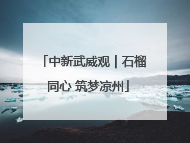 中新武威观｜石榴同心 筑梦凉州