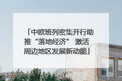 中欧班列密集开行助推“落地经济” 激活周边地区发展新动能