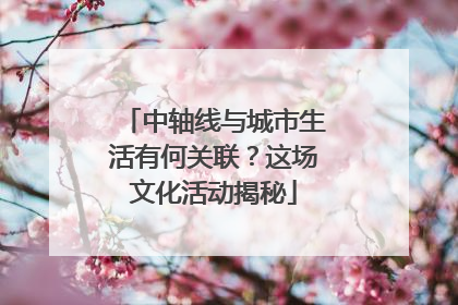 中轴线与城市生活有何关联？这场文化活动揭秘