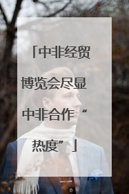 中非经贸博览会尽显中非合作“热度”