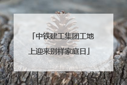 中铁建工集团工地上迎来别样家庭日