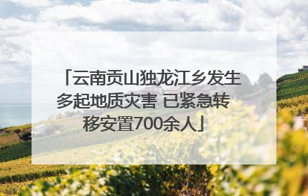 云南贡山独龙江乡发生多起地质灾害 已紧急转移安置700余人