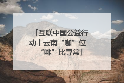 互联中国公益行动丨云南“咖”位“啡”比寻常