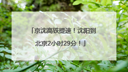 京沈高铁提速！沈阳到北京2小时29分！