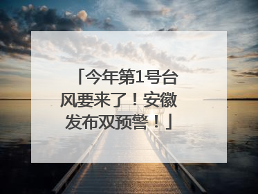 今年第1号台风要来了！安徽发布双预警！