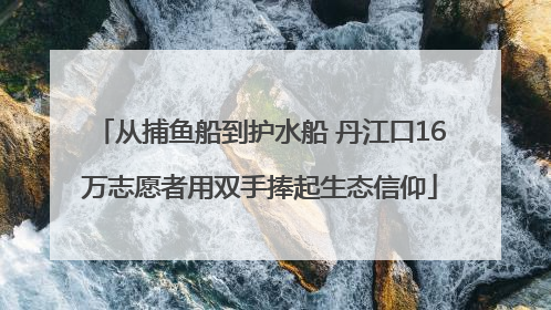 从捕鱼船到护水船 丹江口16万志愿者用双手捧起生态信仰
