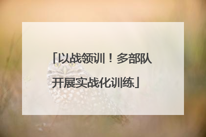 以战领训！多部队开展实战化训练