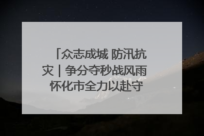 众志成城 防汛抗灾｜争分夺秒战风雨 怀化市全力以赴守护人民群众安全