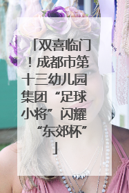 双喜临门！成都市第十三幼儿园集团“足球小将”闪耀“东郊杯”