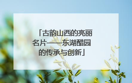 古韵山西的亮丽名片——东湖醋园的传承与创新